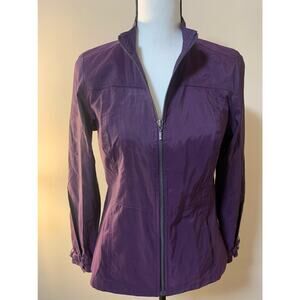 Chicos Additions - Purple Zip Up - Wind Breaker Jacket - Women's Size 0